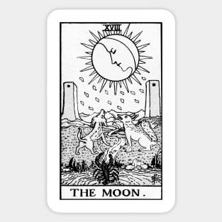 XVIII. The Moon Tarot Card Sticker